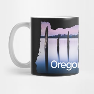 Portland Oregon Destination Landscape Sticker - Kelly Point Mug
